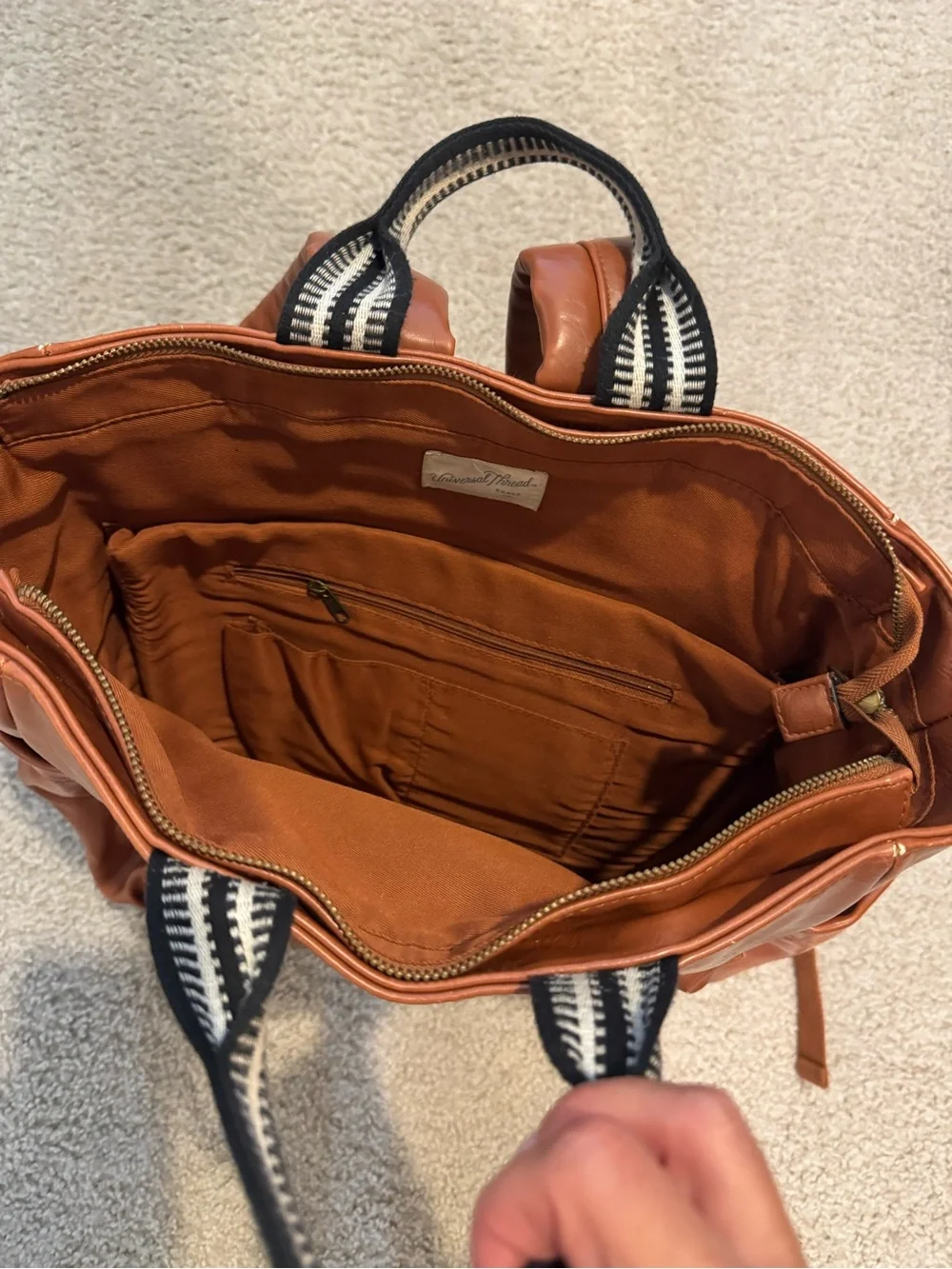 Universal Thread Faux Leather Backpack - Brown